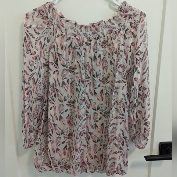 Viola Borghi Silk Blend 3/4 Sleeve Blouse Size L - Picture 2 of 4